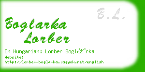 boglarka lorber business card